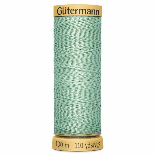 Gutermann Natural Cotton - 100m/110yds - 100% cotton - 8727 - Soft Leaf Green