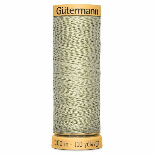 Gutermann Natural Cotton - 100m/110yds - 100% cotton - 126 - Grey Green
