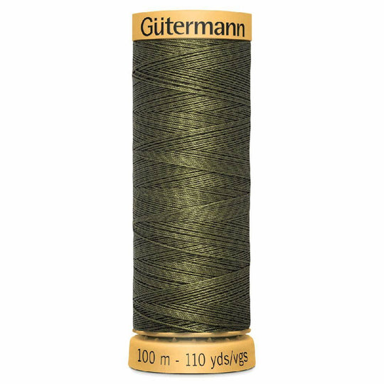 Gutermann Natural Cotton - 100m/110yds - 100% cotton - 424 - Deep Olive Green