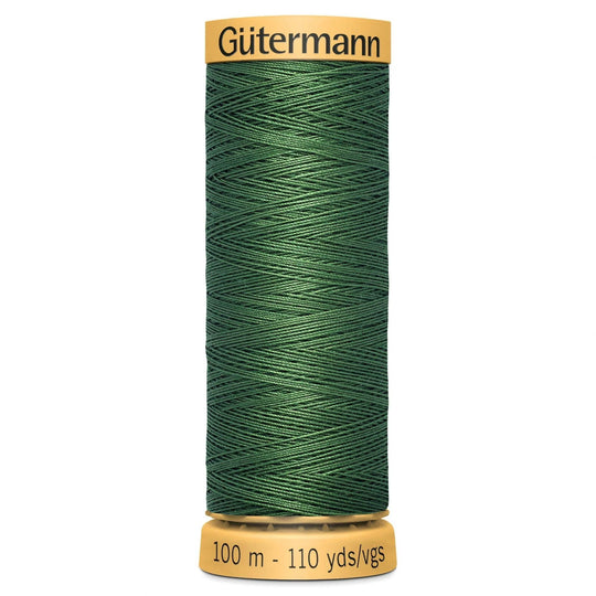 Gutermann Natural Cotton - 100m/110yds - 100% cotton - 9034 - Mid Green
