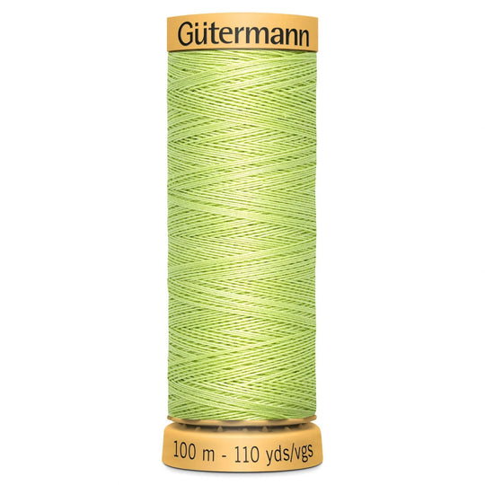 Gutermann Natural Cotton - 100m/110yds - 100% cotton - 8975 - Light Grass Green
