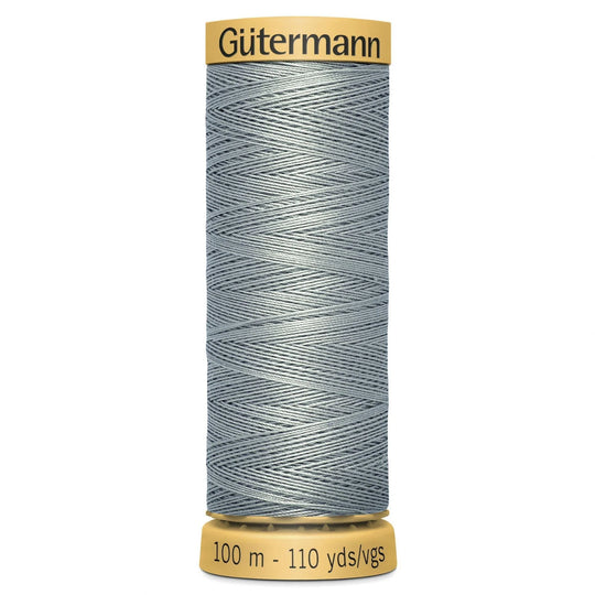 Gutermann Natural Cotton - 100m/110yds - 100% cotton - 6206 - Mid Grey