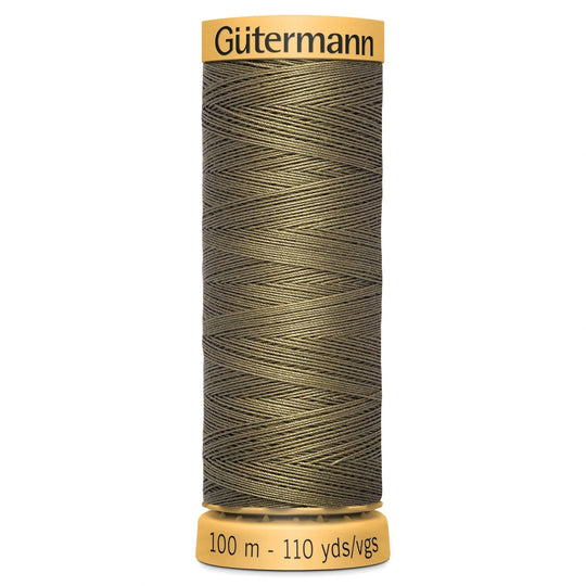 Gutermann Natural Cotton - 100m/110yds - 100% cotton - 825 - Kelp Brown