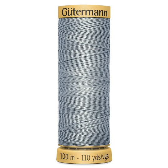 Gutermann Natural Cotton - 100m/110yds - 100% cotton - 6506 - Silver Grey