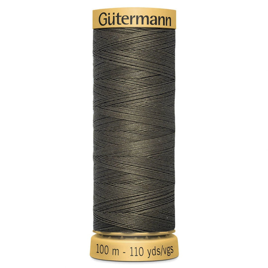 Gutermann Natural Cotton - 100m/110yds - 100% cotton - 1114 - Brown