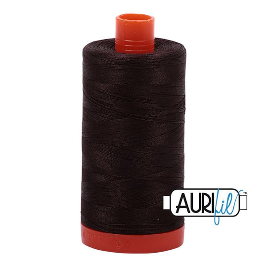 Aurifil Cotton 50 Weight - 1130 - Very Dark Bark