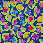 Goodness Gracious by Laura Heine for Wyndham Fabrics - Little Ditsy Flowers in Blue