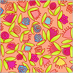 Goodness Gracious by Laura Heine for Wyndham Fabrics - Little Ditsy Flowers in Peach