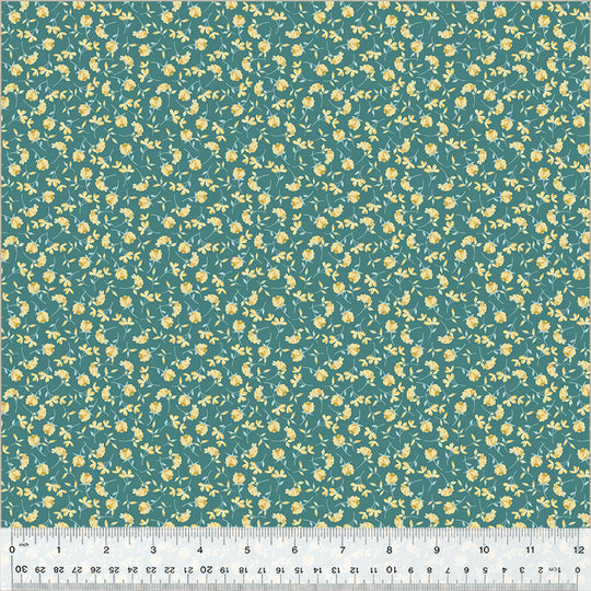 Blake by Whistler Studios for Wyndham Fabrics - Ditsy Stems - Teal - 100% cotton fabric