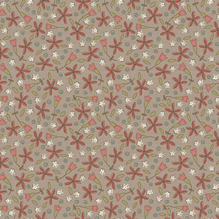 Down Tinsel Lane by Anni Downs for Henry Glass - Poinsettias - Cocoa