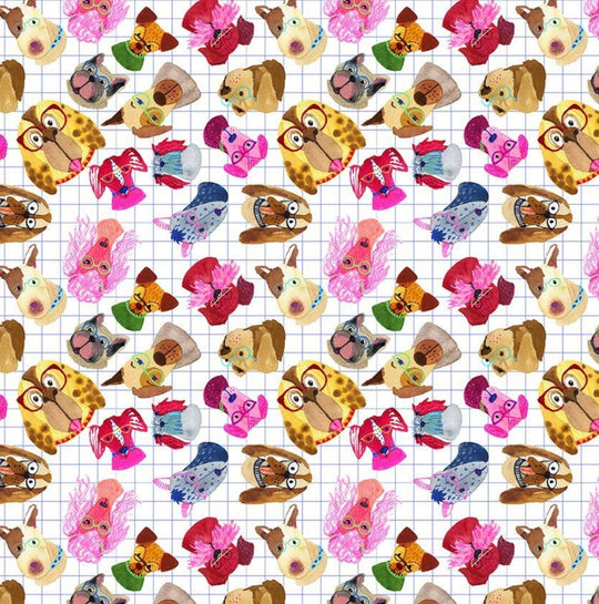 Brainy Furs by Kerstin Stock for Dear Stella - 100% cotton