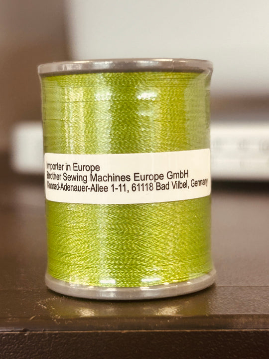 Brother Lime Green Satin Embroidery Thread 300M Reel (ET-513)