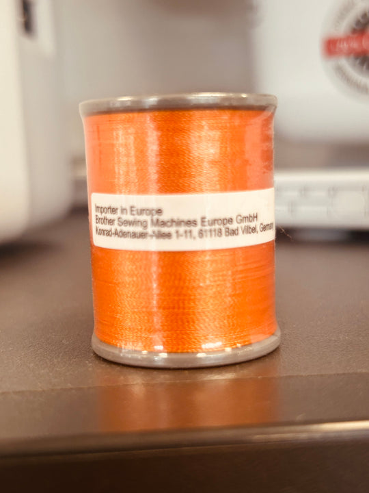 Brother Pumpkin Satin Embroidery Thread 300M Reel (ET-126)