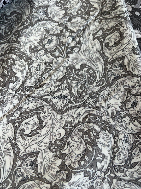 Ebony Suite- Best of William Morris by Barbara Brackman for Moda  -Charcoal 2 -8386 16