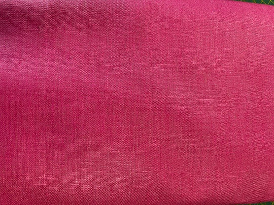 Magenta Pink Linen - Dressmaking Fabric - 100 % Linen with Water Repellent coating