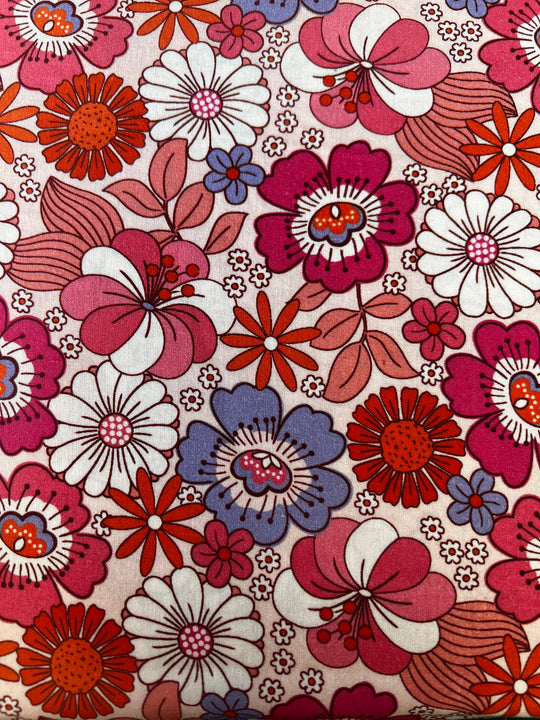 Flower Child Pink by The Crafty Pie - 100% Viscose