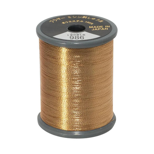 Brother Metallic Embroidery Thread Copper 986