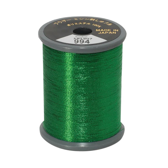 Brother Metallic Embroidery Thread Green 994