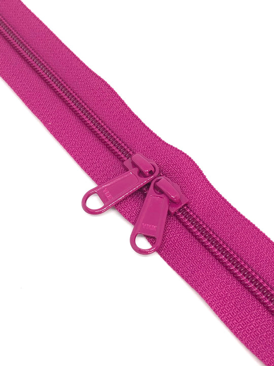 YKK Nylon No.5 Zip Chain - Magenta - Colour No 258