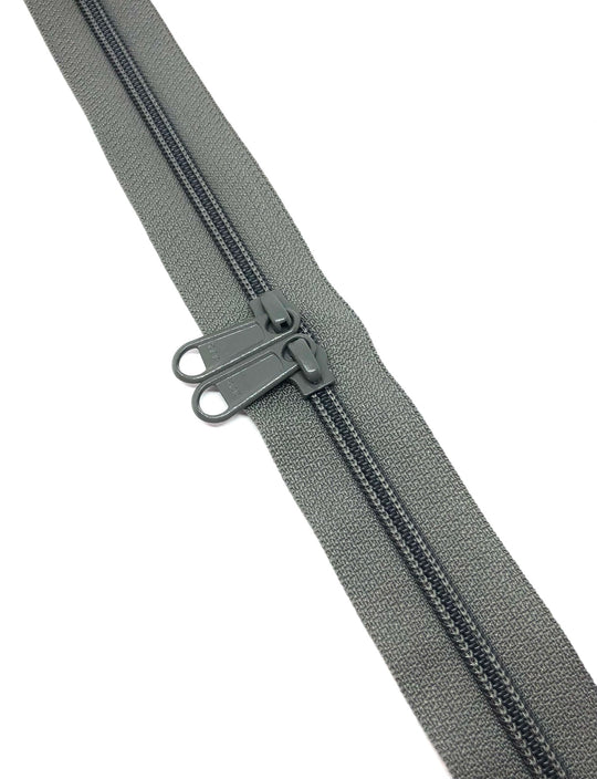 YKK Nylon No.5 Zip Chain - Mid Grey- Colour No 392