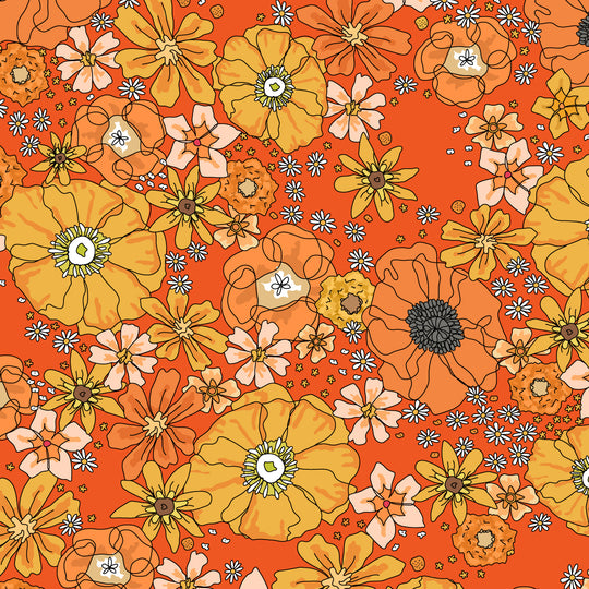 The Rainbow Garden - orange - by the Crafty Lass for Make+Believe