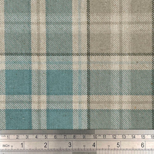 Digitally printed Linen - by Crafty Linen from Chatham Glyn  - Highland Azure
