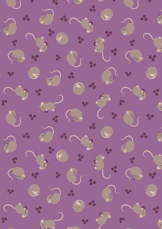 Small Things Snuggle Season harvest mouse on warm lavender