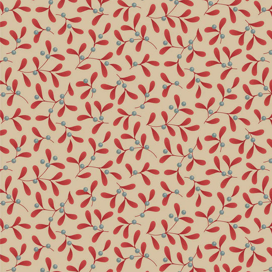 Merry Little Christmas- mistletoe red