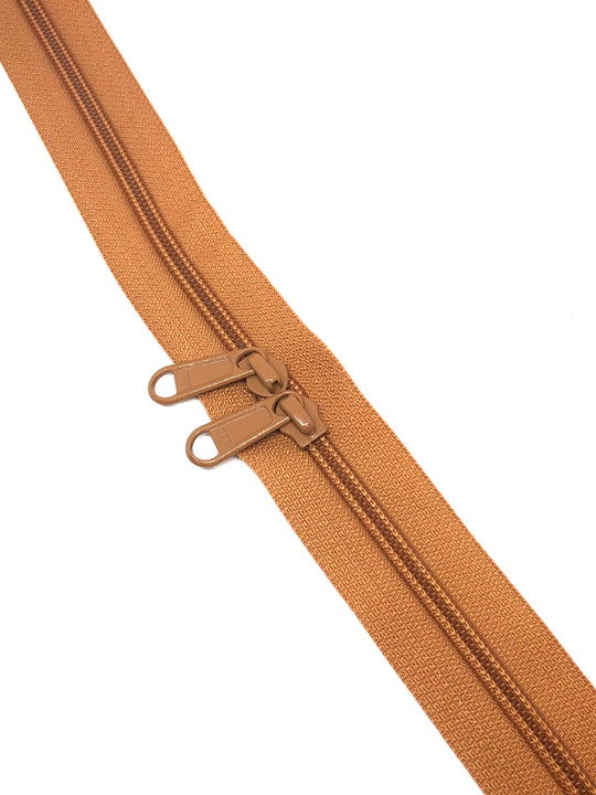YKK Nylon No.5 Zip Chain -  Tan Caramel - Colour No 856