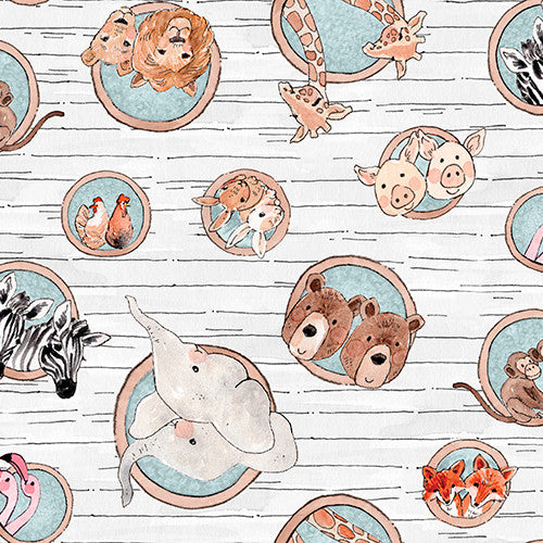 Two by Two animal journey on grey