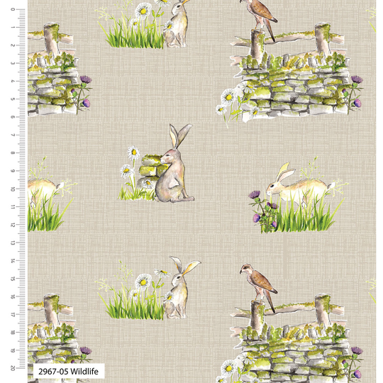 A Country Walk - Wildlife - Make+Believe 100% Organic Cotton Fabric