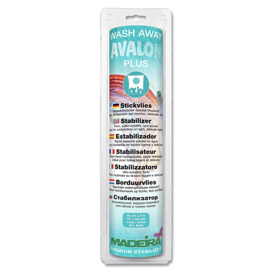 Madeira Avalon Plus water soluble fabric stabilizer