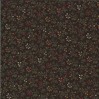Bittersweet Lane Floral Sprig on dark brown