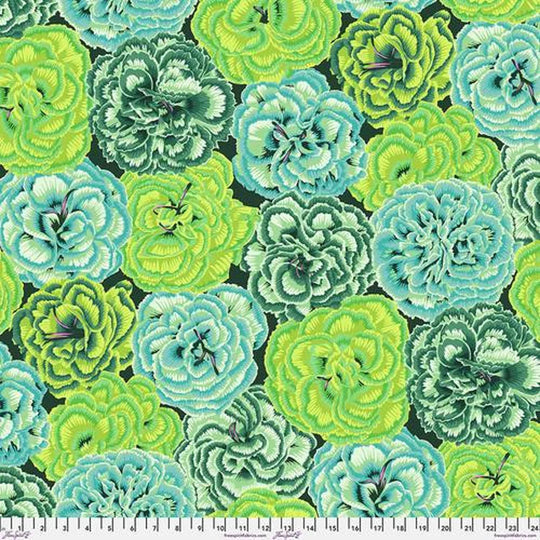 Kaffe Collective - PWPJ133 Picotee Carnations  green