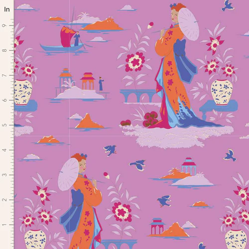 Tilda - Bloomsville - Garden Vista - Iris - 100% Cotton Fabric