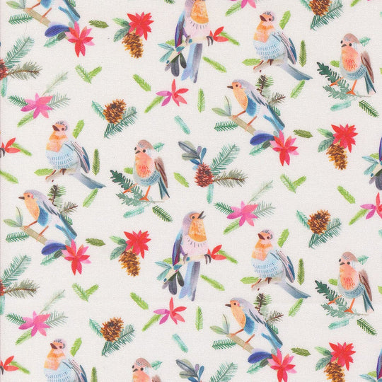 Love and Cheer Robins with Pinecones  Snowflake 21834 11