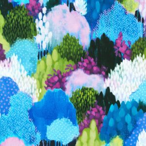 Painterly Trees pacific  -  - 100% Cotton Fabric by Robert Kaufman