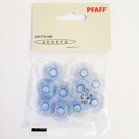 Pfaff Bobbins 10 pack blue. Part no : 820779096