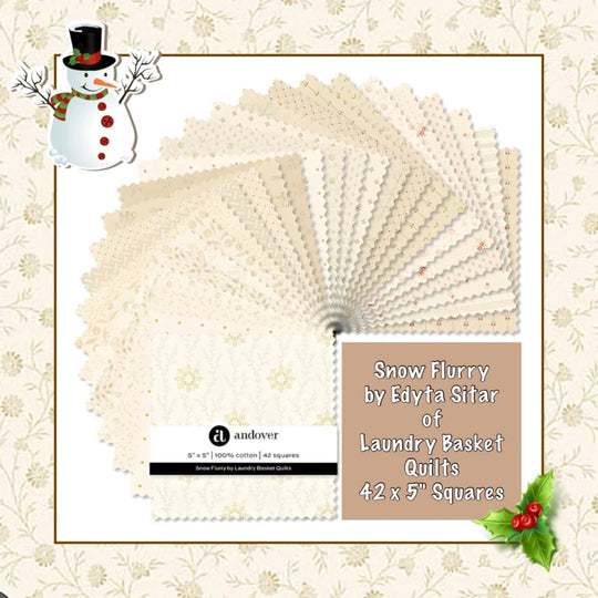Snow Flurry Edyta Sitar charm pack