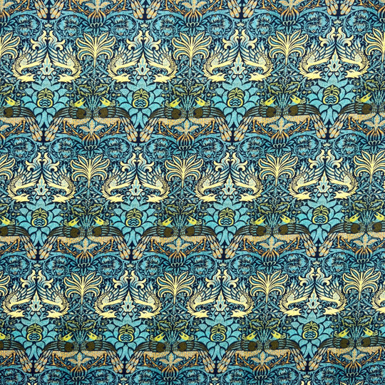 William Morris style - Peacock and Dragon pattern by Crafty Cotton from Chatham Glyn