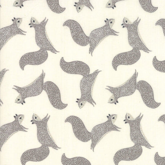 Bramble - Grey squirrels on cream - Moda - 100% Cotton fabric