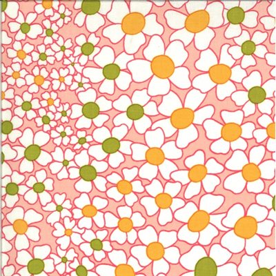 A Blooming bunch - Daisies on Pink - 100% Cotton Fabric