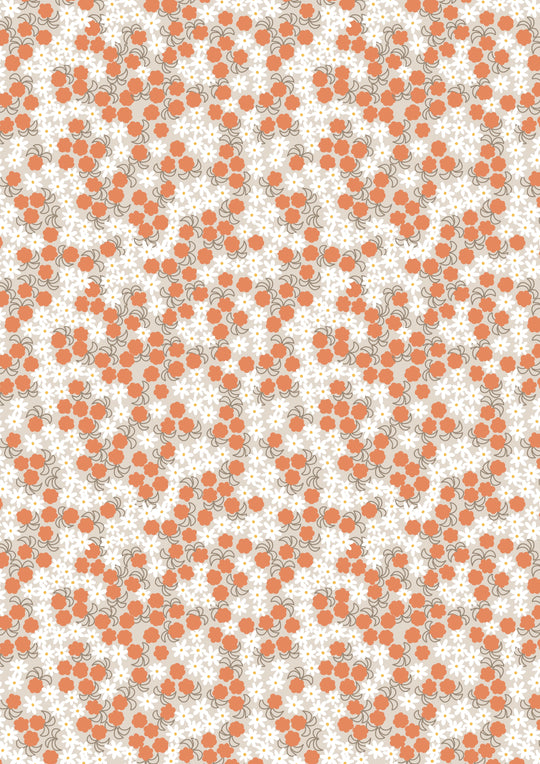 Bear hug - Cloudberries on natural - Lewis & Irene - 100% Cotton Fabric