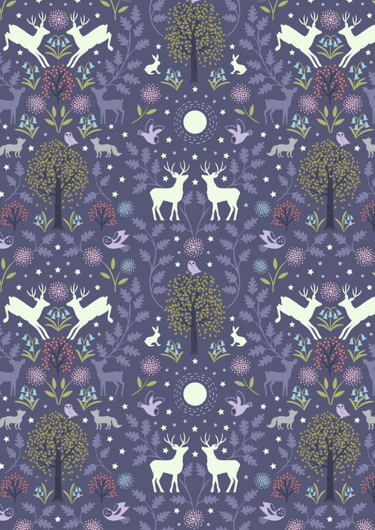 Night time in Bluebell Wood glow in dark  forest