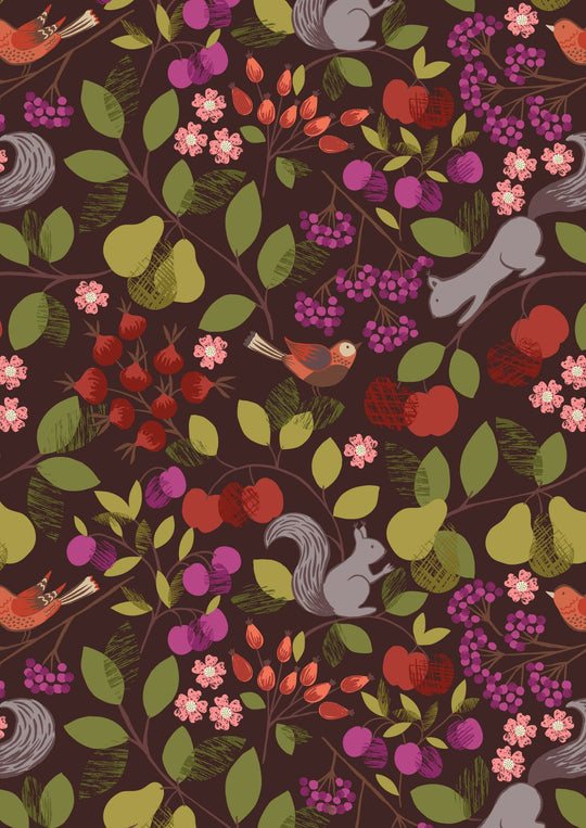 The Orchard on dark brown