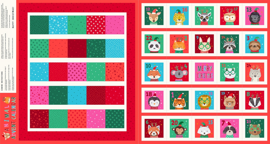 Merry Menagerie Advent Calendar Panel