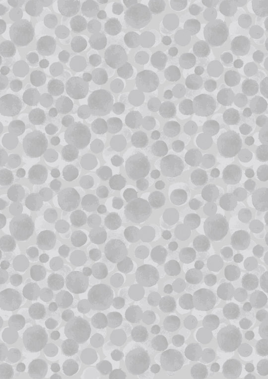 Bumbleberries - metallic silver - Lewis and Irene - 100% Cotton Fabric