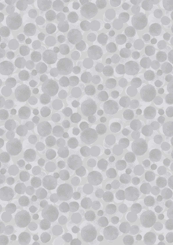 Bumbleberries - metallic silver - Lewis and Irene - 100% Cotton Fabric