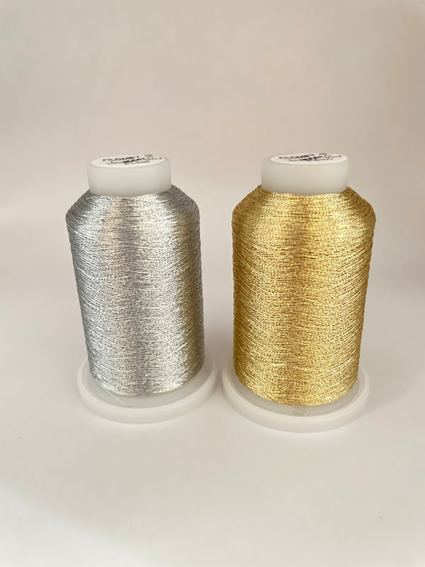 Filosilk Machine Embroidery Thread metallic pack 2 threads