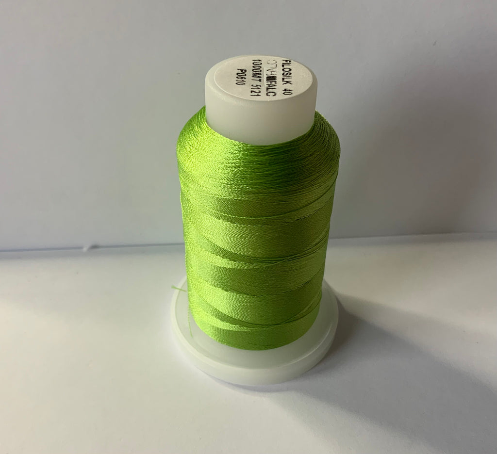 Lime Thread Filosilk Machine Embroidery Thread Lime 610 | Superior Sewing UK